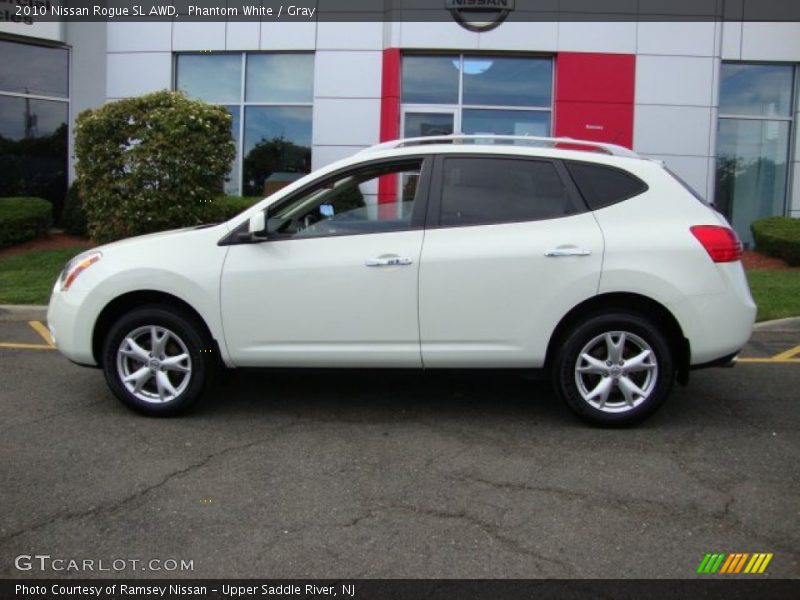 Phantom White / Gray 2010 Nissan Rogue SL AWD