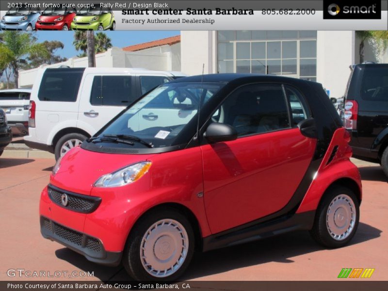 Rally Red / Design Black 2013 Smart fortwo pure coupe