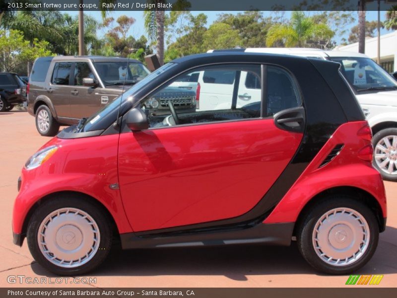 Rally Red / Design Black 2013 Smart fortwo pure coupe