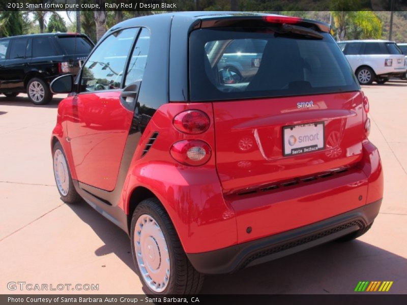 Rally Red / Design Black 2013 Smart fortwo pure coupe
