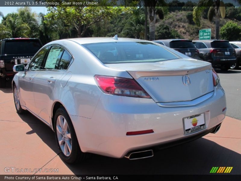 Silver Moon / Umber 2012 Acura TL 3.5 Technology