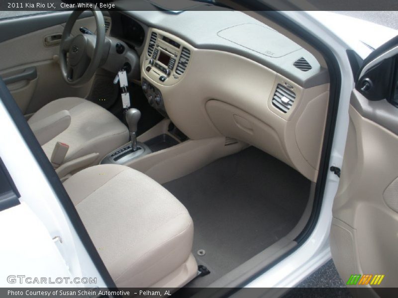 Clear White / Beige 2011 Kia Rio LX