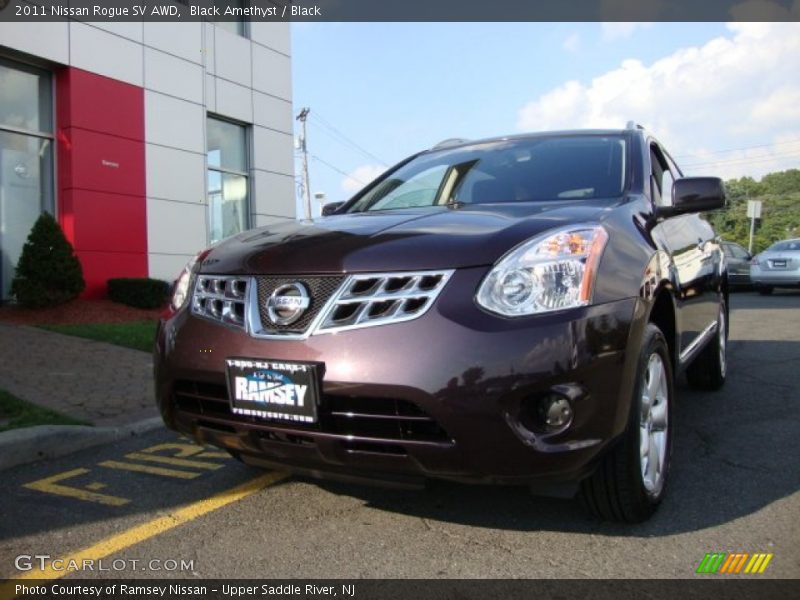 Black Amethyst / Black 2011 Nissan Rogue SV AWD