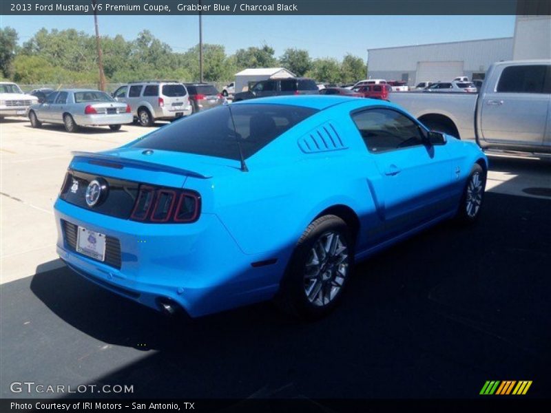Grabber Blue / Charcoal Black 2013 Ford Mustang V6 Premium Coupe