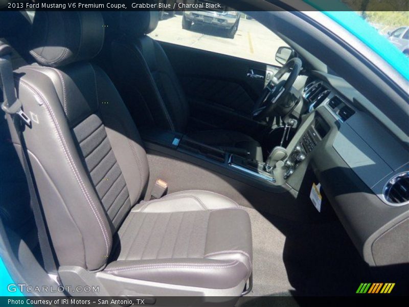 Grabber Blue / Charcoal Black 2013 Ford Mustang V6 Premium Coupe