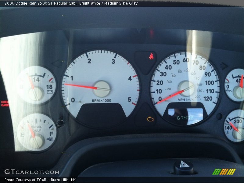 Bright White / Medium Slate Gray 2006 Dodge Ram 2500 ST Regular Cab