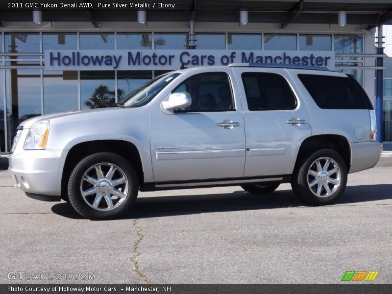 Pure Silver Metallic / Ebony 2011 GMC Yukon Denali AWD