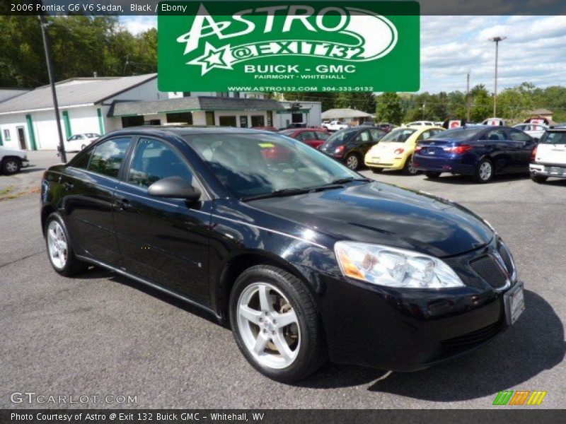 Black / Ebony 2006 Pontiac G6 V6 Sedan