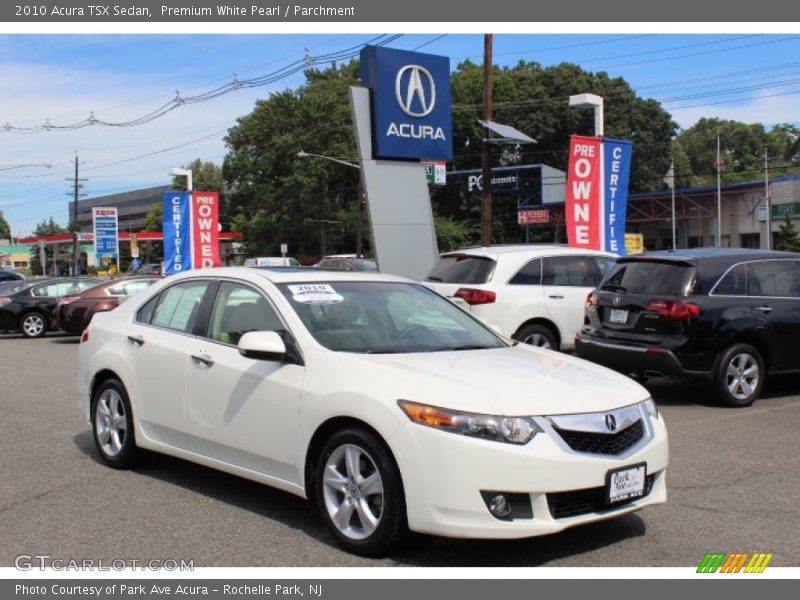 Premium White Pearl / Parchment 2010 Acura TSX Sedan