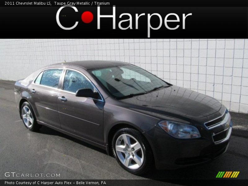 Taupe Gray Metallic / Titanium 2011 Chevrolet Malibu LS