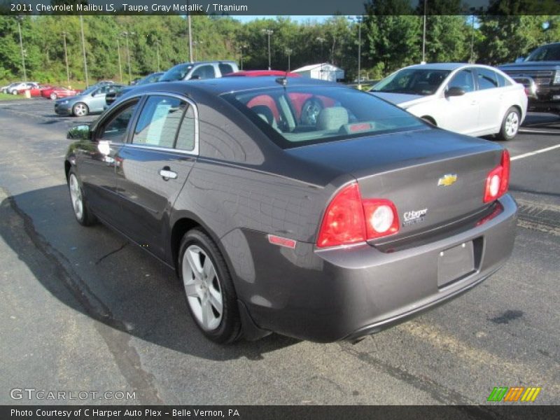Taupe Gray Metallic / Titanium 2011 Chevrolet Malibu LS