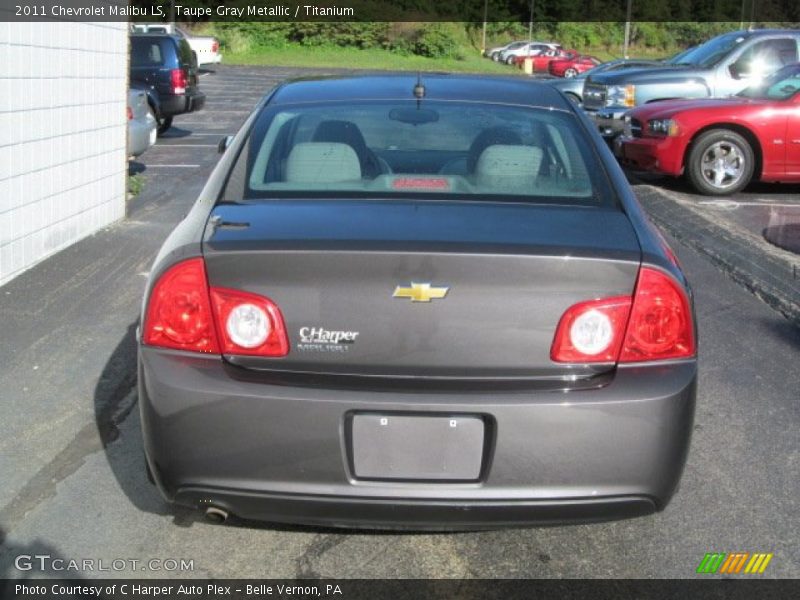 Taupe Gray Metallic / Titanium 2011 Chevrolet Malibu LS