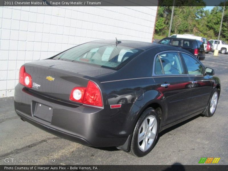 Taupe Gray Metallic / Titanium 2011 Chevrolet Malibu LS
