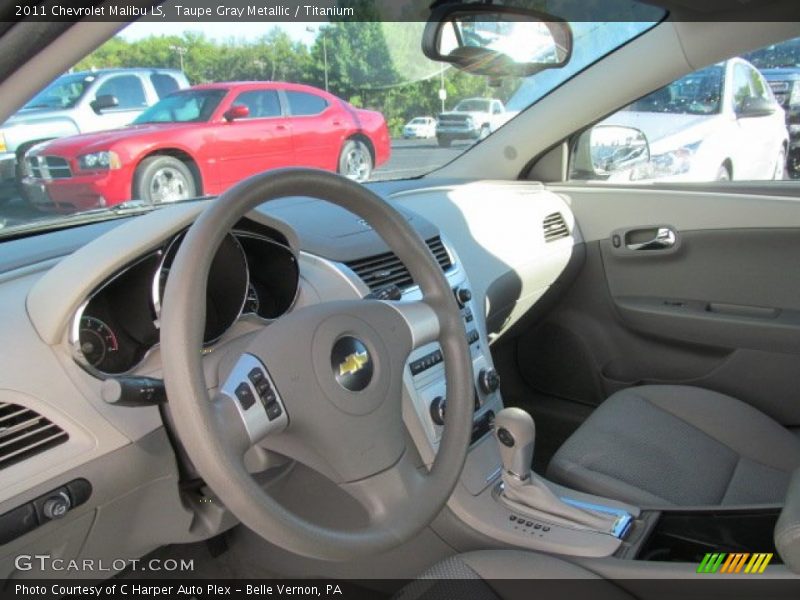 Taupe Gray Metallic / Titanium 2011 Chevrolet Malibu LS
