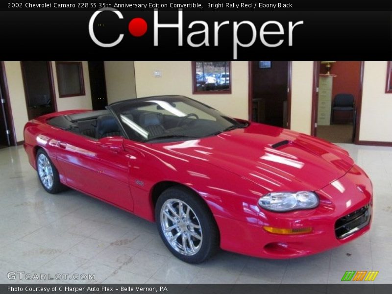 Bright Rally Red / Ebony Black 2002 Chevrolet Camaro Z28 SS 35th Anniversary Edition Convertible