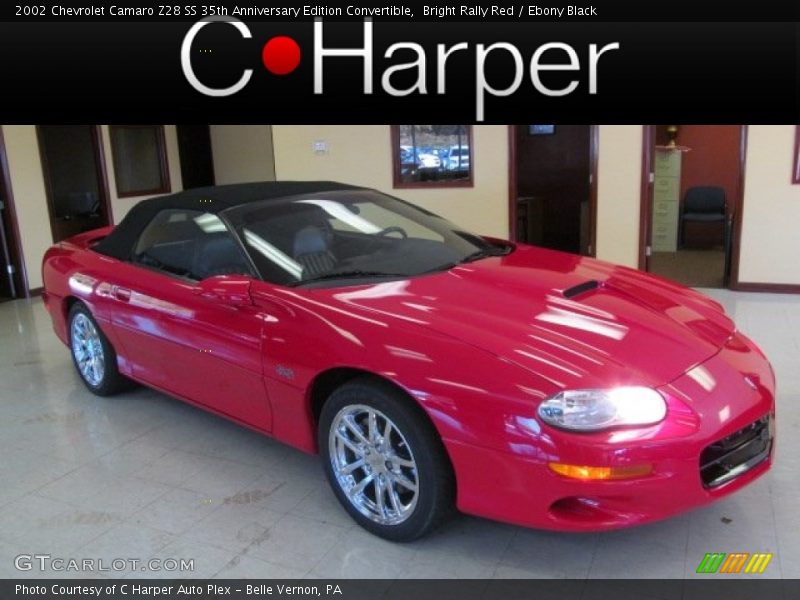 Bright Rally Red / Ebony Black 2002 Chevrolet Camaro Z28 SS 35th Anniversary Edition Convertible
