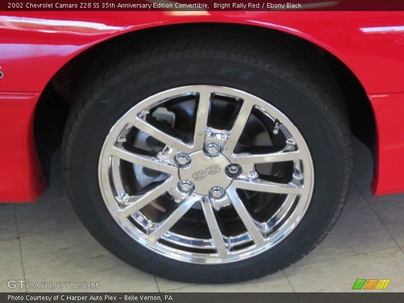 Bright Rally Red / Ebony Black 2002 Chevrolet Camaro Z28 SS 35th Anniversary Edition Convertible