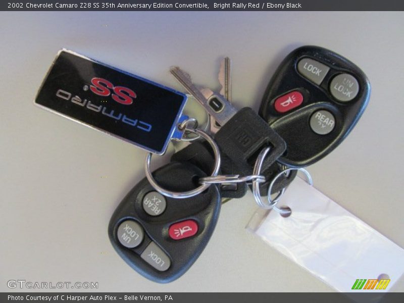 Keys of 2002 Camaro Z28 SS 35th Anniversary Edition Convertible