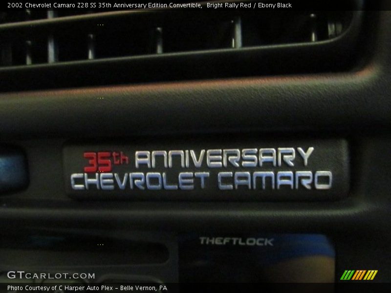  2002 Camaro Z28 SS 35th Anniversary Edition Convertible Logo