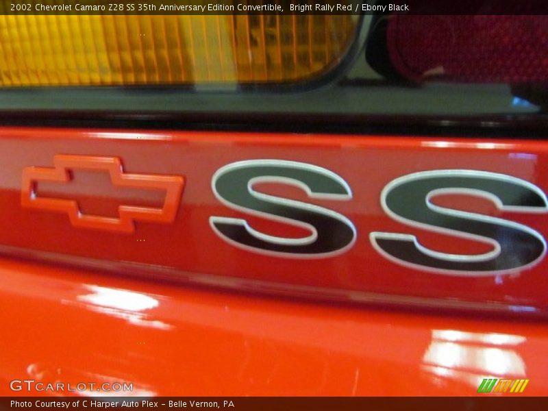 Bright Rally Red / Ebony Black 2002 Chevrolet Camaro Z28 SS 35th Anniversary Edition Convertible