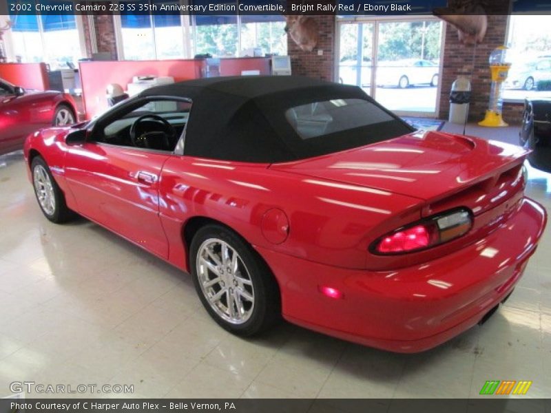 Bright Rally Red / Ebony Black 2002 Chevrolet Camaro Z28 SS 35th Anniversary Edition Convertible