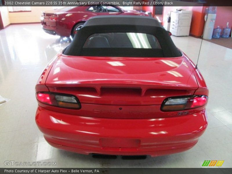 Bright Rally Red / Ebony Black 2002 Chevrolet Camaro Z28 SS 35th Anniversary Edition Convertible