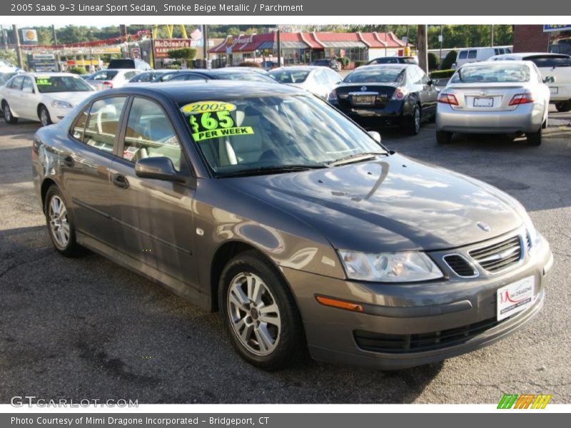 Smoke Beige Metallic / Parchment 2005 Saab 9-3 Linear Sport Sedan