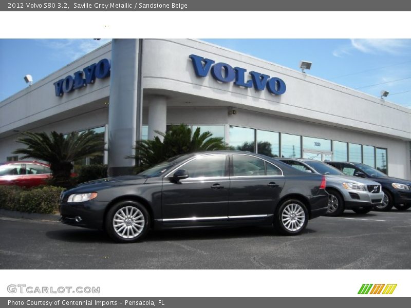 Saville Grey Metallic / Sandstone Beige 2012 Volvo S80 3.2