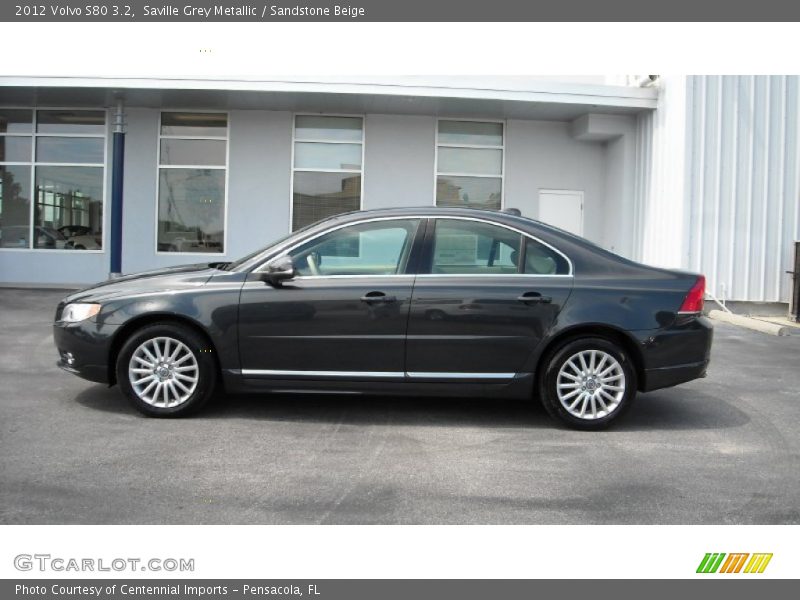 Saville Grey Metallic / Sandstone Beige 2012 Volvo S80 3.2