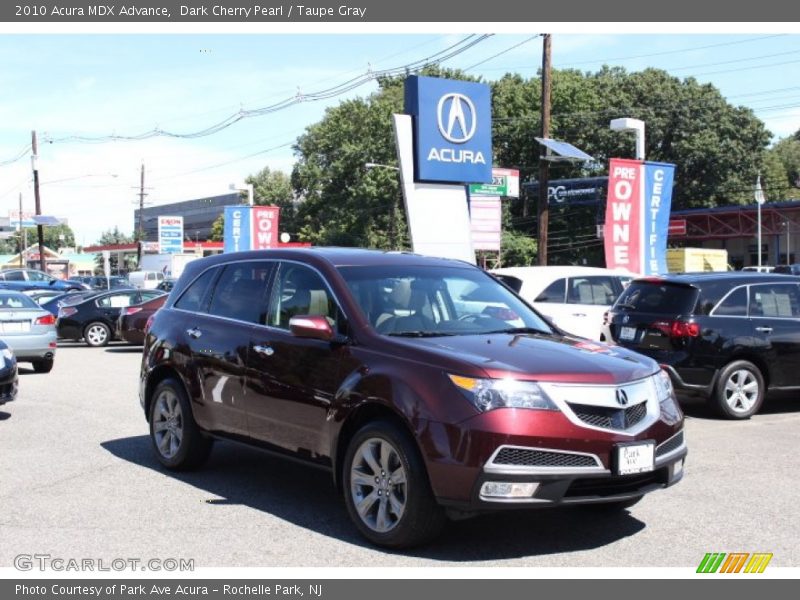 Dark Cherry Pearl / Taupe Gray 2010 Acura MDX Advance