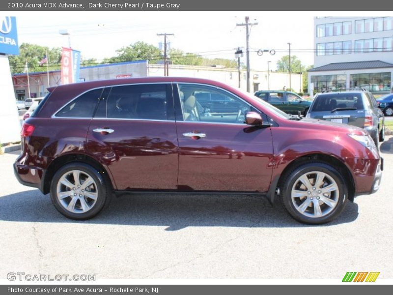 Dark Cherry Pearl / Taupe Gray 2010 Acura MDX Advance