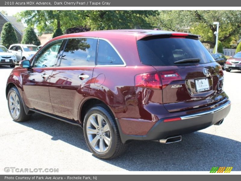 Dark Cherry Pearl / Taupe Gray 2010 Acura MDX Advance