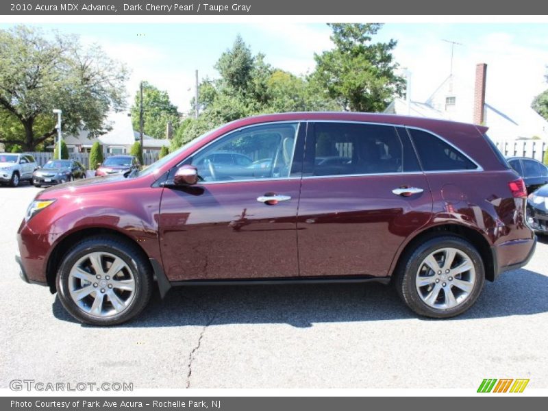 Dark Cherry Pearl / Taupe Gray 2010 Acura MDX Advance