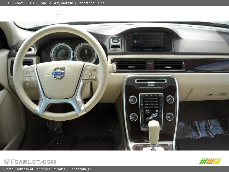 Saville Grey Metallic / Sandstone Beige 2012 Volvo S80 3.2
