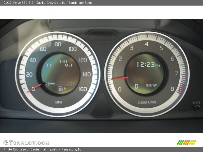 Saville Grey Metallic / Sandstone Beige 2012 Volvo S80 3.2