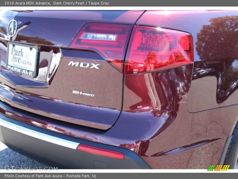 Dark Cherry Pearl / Taupe Gray 2010 Acura MDX Advance