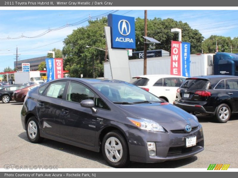 Winter Gray Metallic / Dark Gray 2011 Toyota Prius Hybrid III