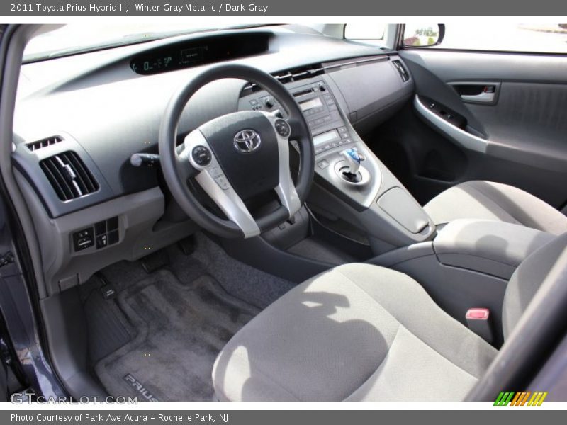Winter Gray Metallic / Dark Gray 2011 Toyota Prius Hybrid III