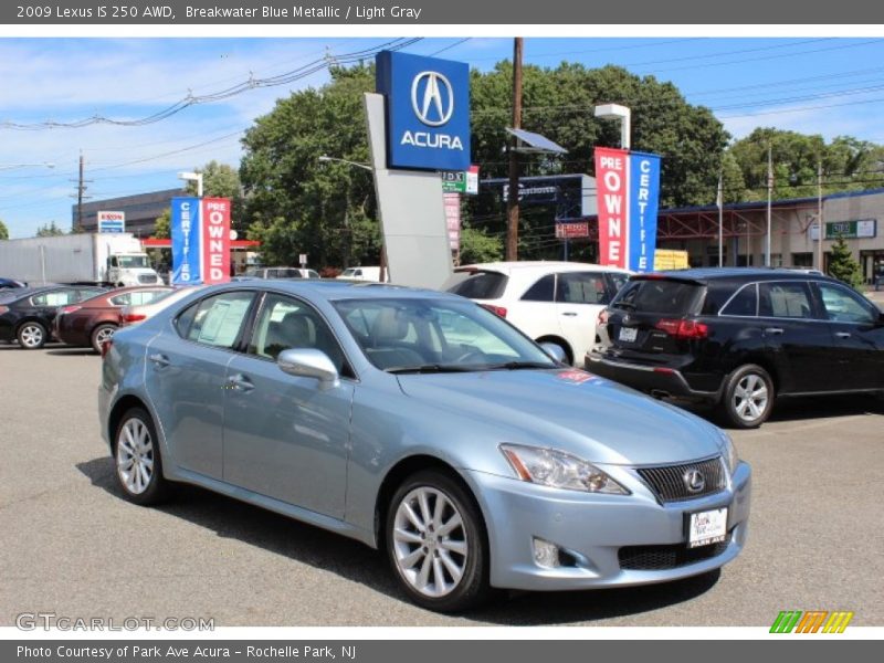 Breakwater Blue Metallic / Light Gray 2009 Lexus IS 250 AWD