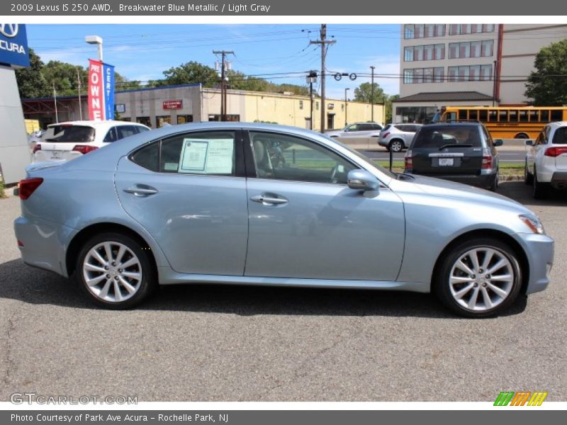 Breakwater Blue Metallic / Light Gray 2009 Lexus IS 250 AWD