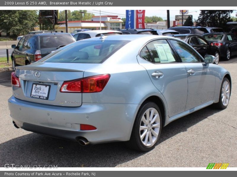 Breakwater Blue Metallic / Light Gray 2009 Lexus IS 250 AWD