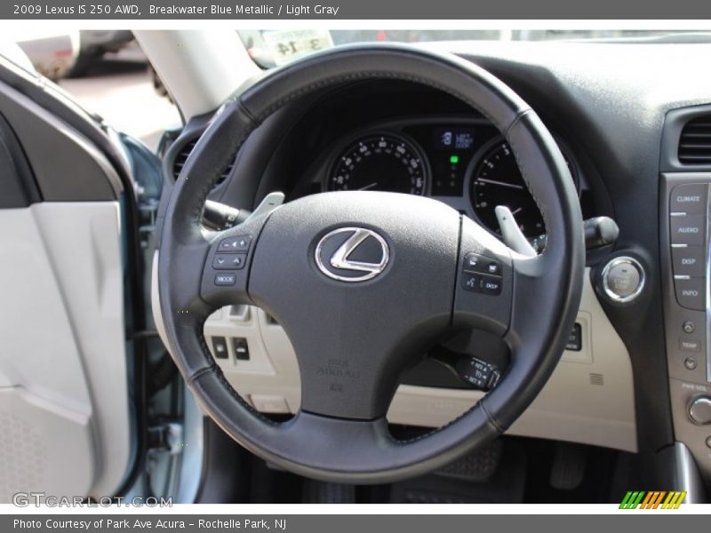 Breakwater Blue Metallic / Light Gray 2009 Lexus IS 250 AWD