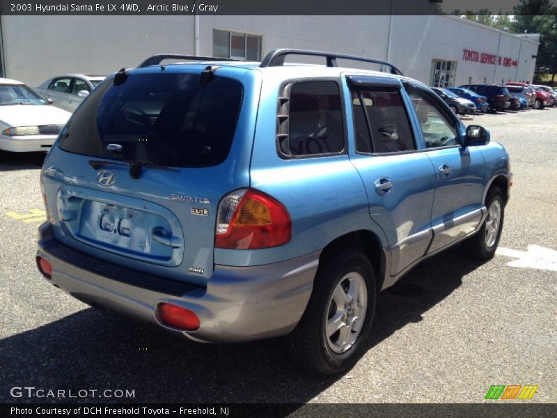 Arctic Blue / Gray 2003 Hyundai Santa Fe LX 4WD