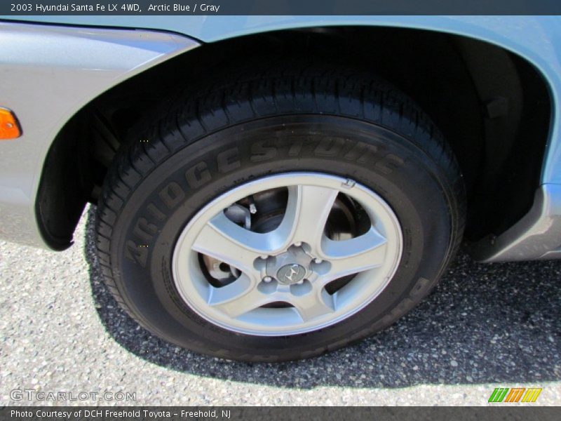 Arctic Blue / Gray 2003 Hyundai Santa Fe LX 4WD