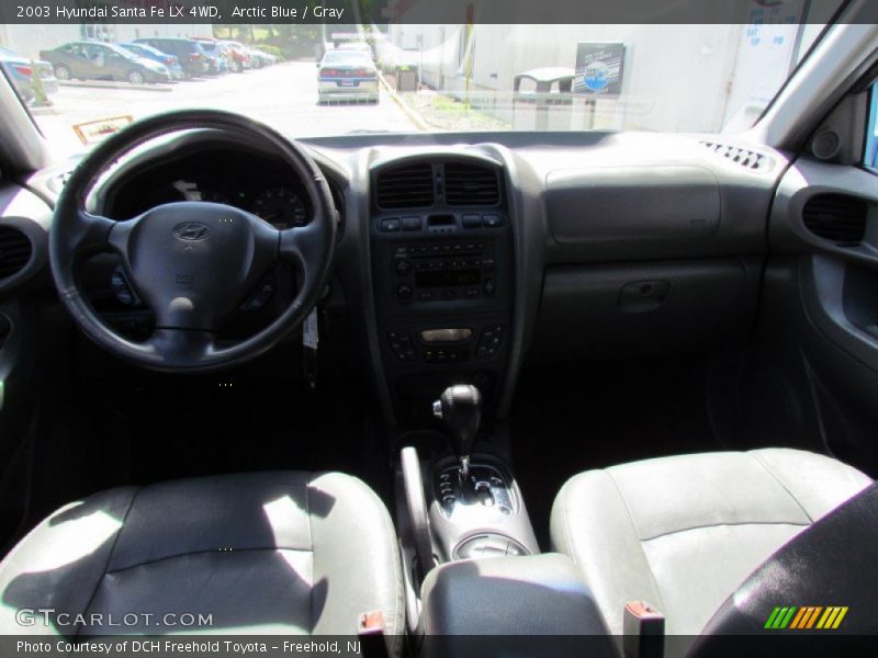 Arctic Blue / Gray 2003 Hyundai Santa Fe LX 4WD