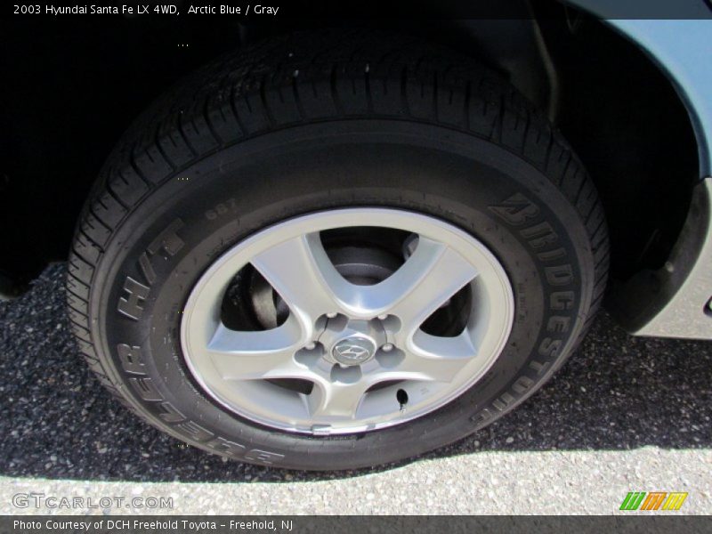 Arctic Blue / Gray 2003 Hyundai Santa Fe LX 4WD