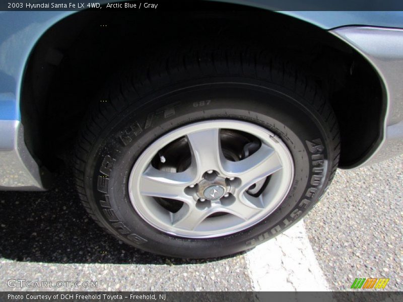 Arctic Blue / Gray 2003 Hyundai Santa Fe LX 4WD