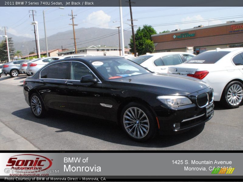Jet Black / Black 2011 BMW 7 Series 740Li Sedan