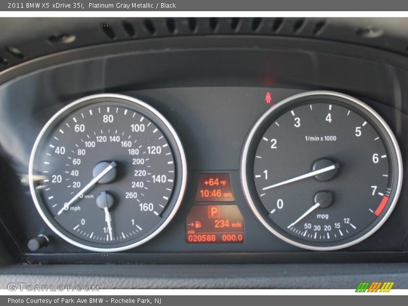 Platinum Gray Metallic / Black 2011 BMW X5 xDrive 35i