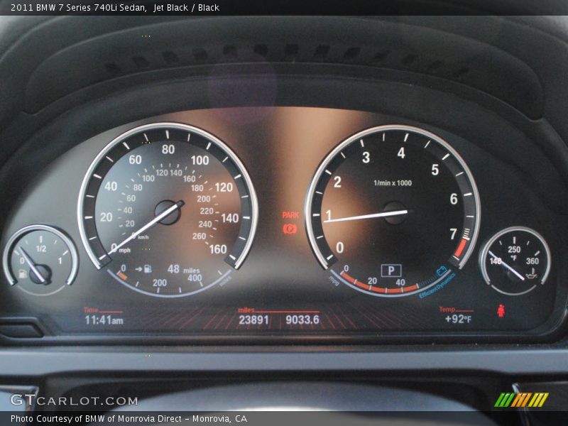 Jet Black / Black 2011 BMW 7 Series 740Li Sedan